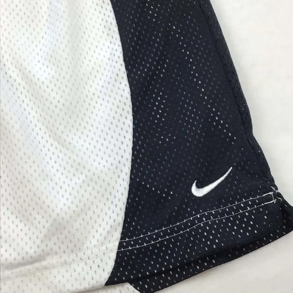 Nike Women’s Dri-FIT Mesh Essentials Basketball Shorts White Black Large Active